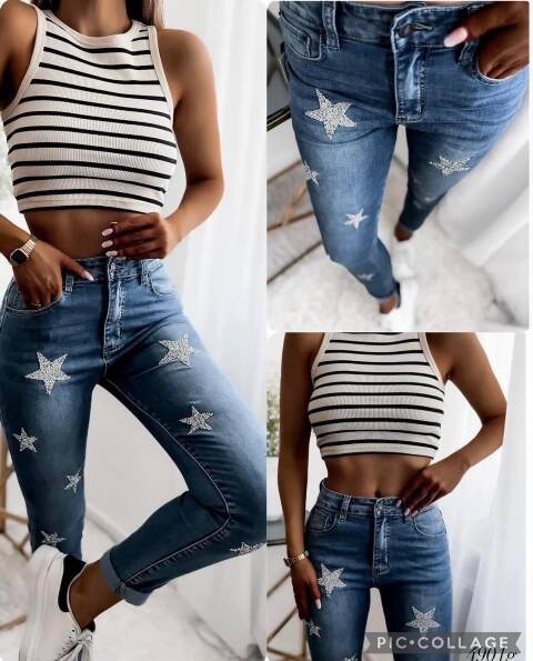 Jeansy damskie 1325 1 kolor XS-XL 1
