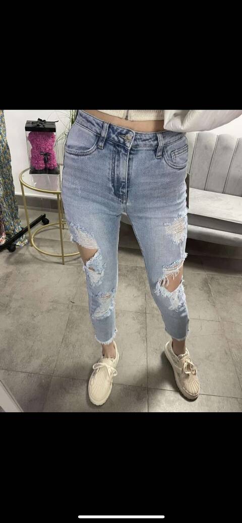 Jeansy damskie 1333 1 kolor XS-XL