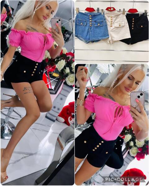 Szorty damskie 1353 1 kolor XS-XL