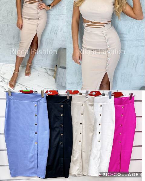 Spódnice damskie 1368 1 kolor S-L