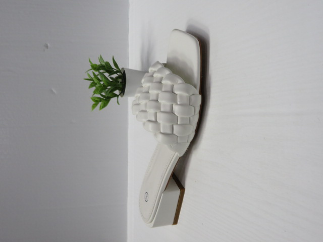 Klapki Damskie CQ37 WHITE 36-41