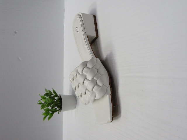 Klapki Damskie CQ37 WHITE 36-41 1