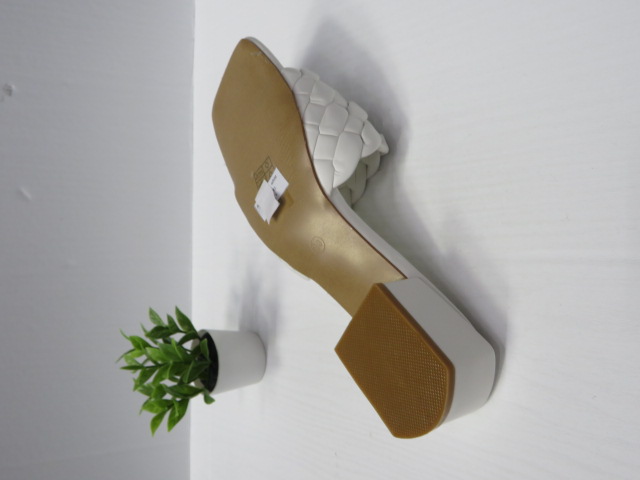 Klapki Damskie CQ37 WHITE 36-41 2