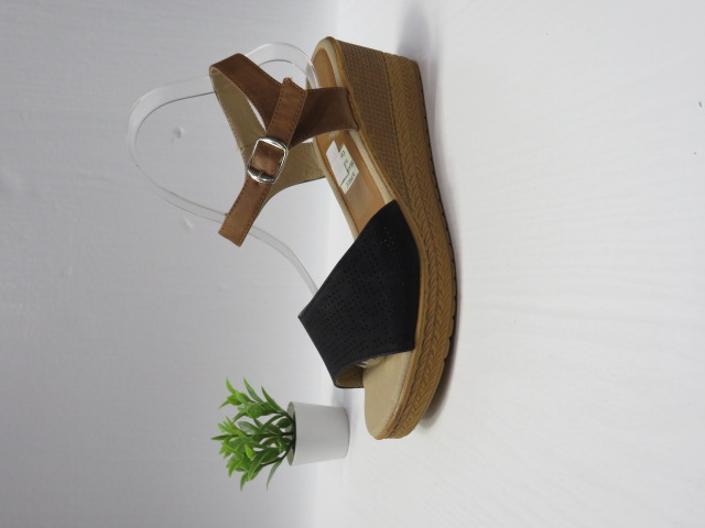 Sandały damskie HL61691 BLACK/CAMEL 36-41