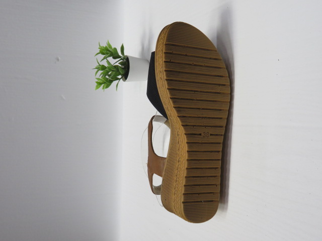 Sandały damskie HL61691 BLACK/CAMEL 36-41 2