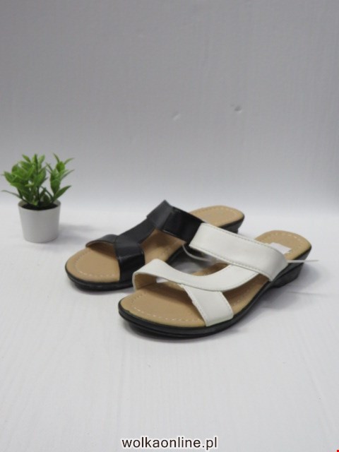 Klapki Damskie 1052 BLACK/WHITE/BROWN 36-41