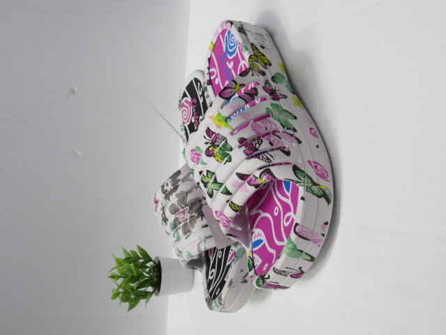 Klapki Damskie 9002B WHITE/BLACK/PINK/FUX 36-41