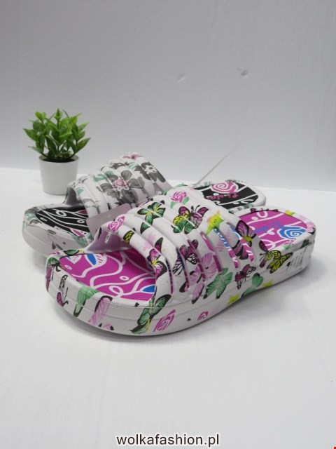 Klapki Damskie 9002B WHITE/BLACK/PINK/FUX 36-41