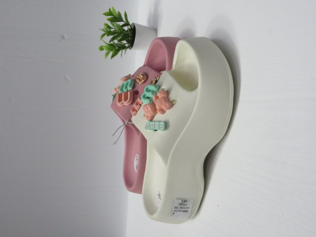 Klapki Damskie 18261 BLACK/WHITE/PINK 36-41 1