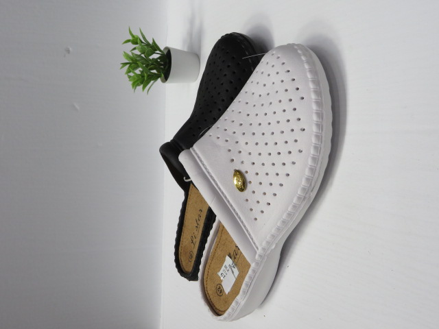 Klapki Damskie 8883B BLACK/WHITE 37-42 1