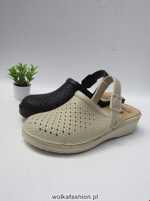 Klapki Damskie 8008 BLACK/BEIGE/WHITE 37-42