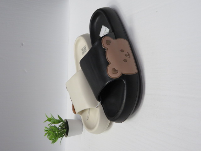 Klapki Damskie 5003 BLACK/WHITE/PINK 36-41