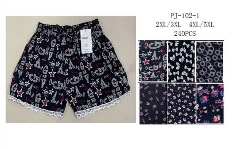 Szorty damskie PJ-102-1 Mix kolor 2XL-5XL