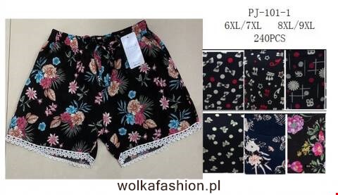 Szorty damskie PJ-101-1 Mix kolor 6XL-9XL