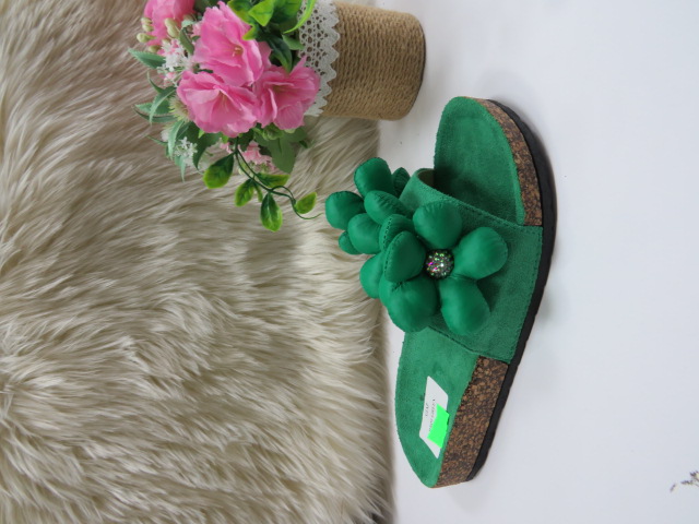 Klapki Damskie BJ651 GREEN 36-41