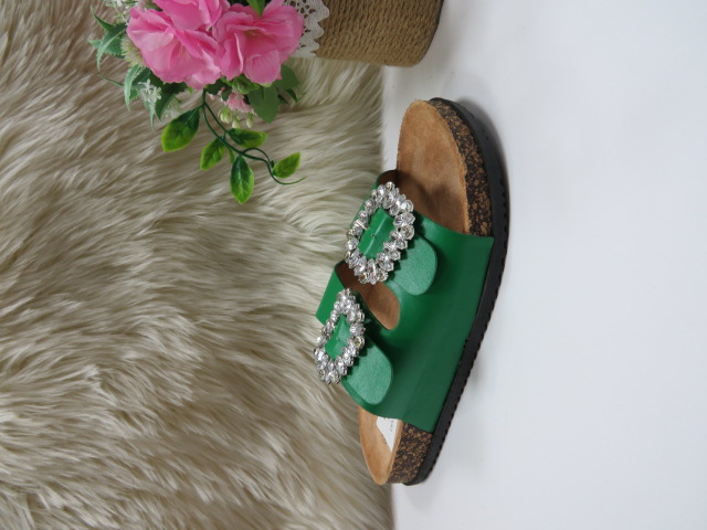 Klapki Damskie 8051 GREEN 36-41