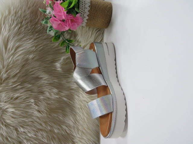 Sandały damskie YO-755 SILVER 36-41 1