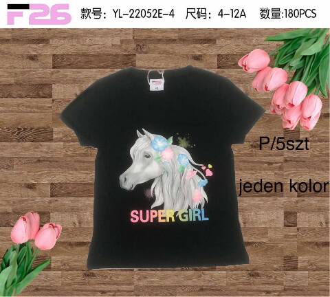 Bluzka dziewczęca YL-22052E-4 1 kolor 4-12