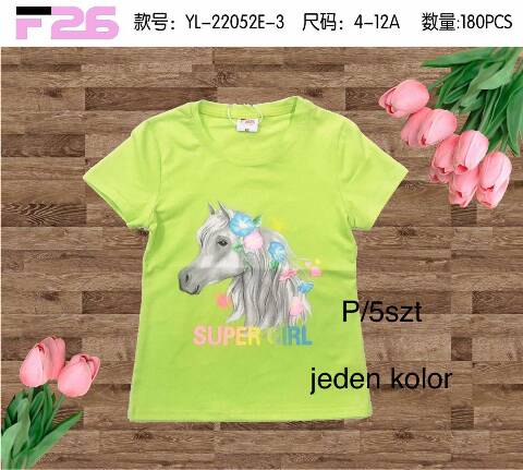 Bluzka dziewczęca YL-22052E-3 1 kolor 4-12