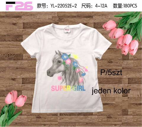 Bluzka dziewczęca YL-22052E-2 1 kolor 4-12