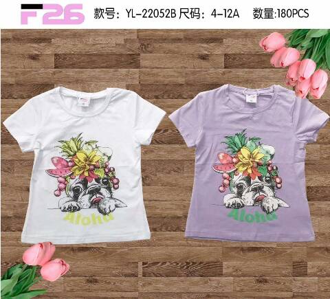 Bluzka dziewczęca YL-22052B Mix kolor 4-12