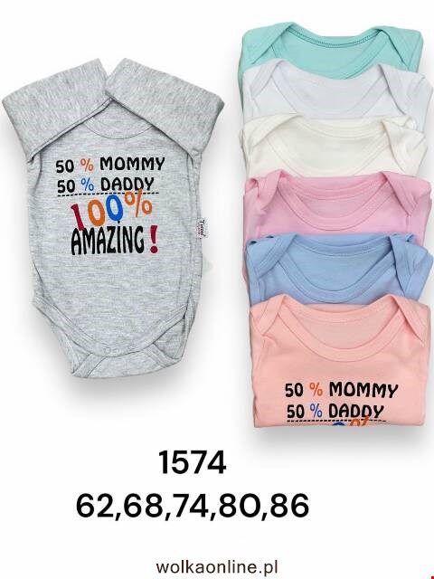 Body niemowlęce 1574 Mix kolor 62-86