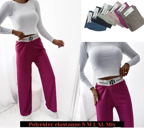 Spodnie damskie 6056 Mix kolor S-XL