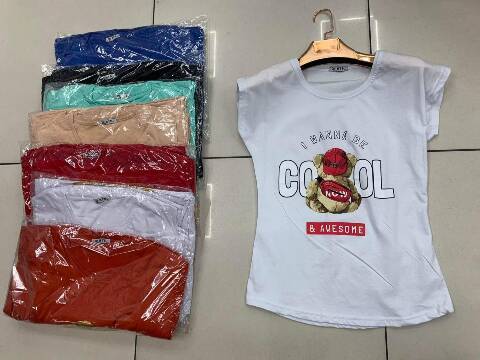 Bluzka damskie 6238 1 kolor S-2XL