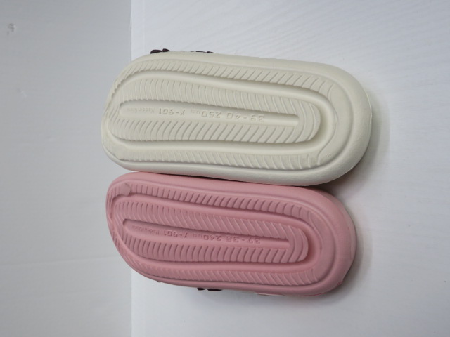 Klapki Damskie 5527 BLACK/L.GREY/PINK/WHITE 35-40 2