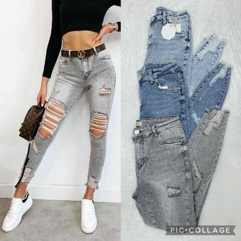 Jeansy damskie 6463 1 kolor XS-XL 1