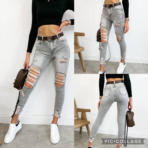 Jeansy damskie 6464 1 kolor XS-XL 1