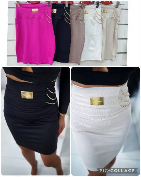 Spódnice damskie 6477 1 kolor S-L