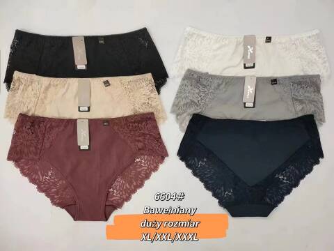 Majtki damskie 6604 Mix kolor XL-3XL 1