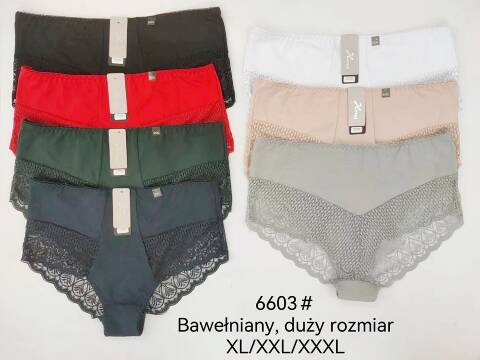 Majtki damskie 6603 Mix kolor XL-3XL 1