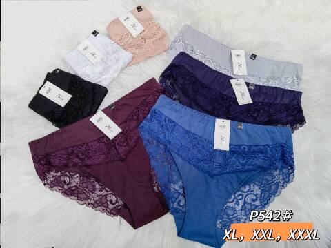 Majtki damskie P542 Mix kolor XL-3XL 1