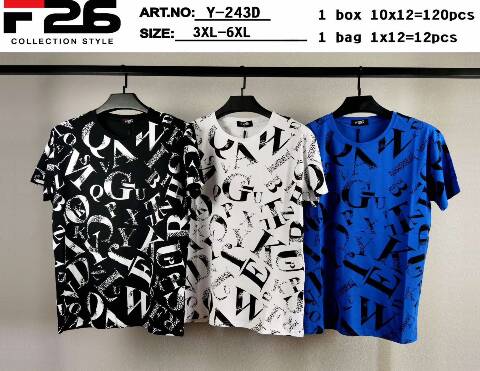 Bluzka męskie Y-243D Mix kolor 3XL-6XL 1