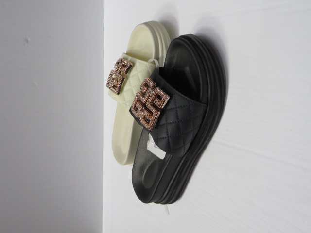 Klapki Damskie 23-9K BLACK/BEIGE/PINK 36-41 1