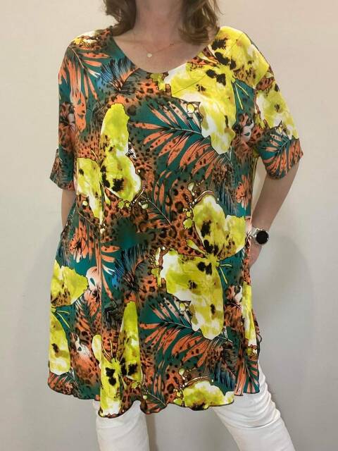 Tunika damskie 7255 Mix kolor Standard (Towar Polskie)