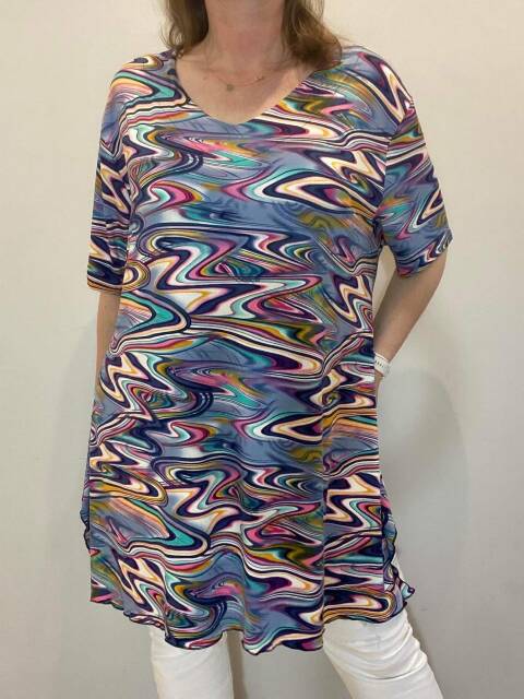 Tunika damskie 7257 Mix kolor Standard (Towar Polskie)