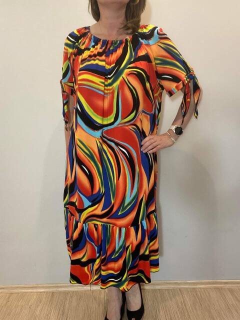 Sukienka damskie 7288 Mix kolor Standard (Towar Polskie)