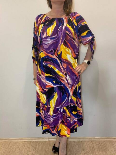 Sukienka damskie 7303 Mix kolor Standard (Towar Polskie)