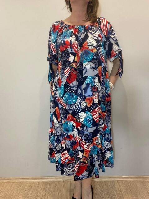 Sukienka damskie 7305 Mix kolor Standard (Towar Polskie)