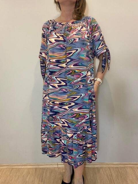 Sukienka damskie 7307 Mix kolor Standard (Towar Polskie)