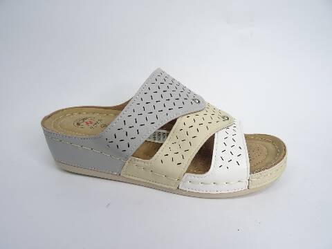 Klapki Damskie KH1109 GR/BE/WH 36-41 1