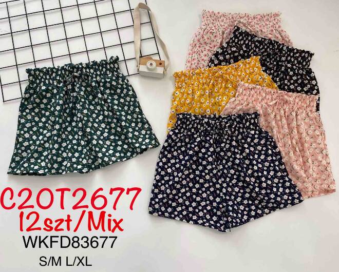 Szorty damskie C20T2677 MIX KOLOR  S/M-L/XL (TOWAR CHINA) 1