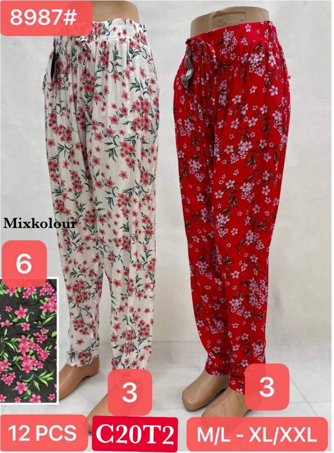 Spodenie damskie 8987 MIX KOLOR  M-2XL (TOWAR CHINA)