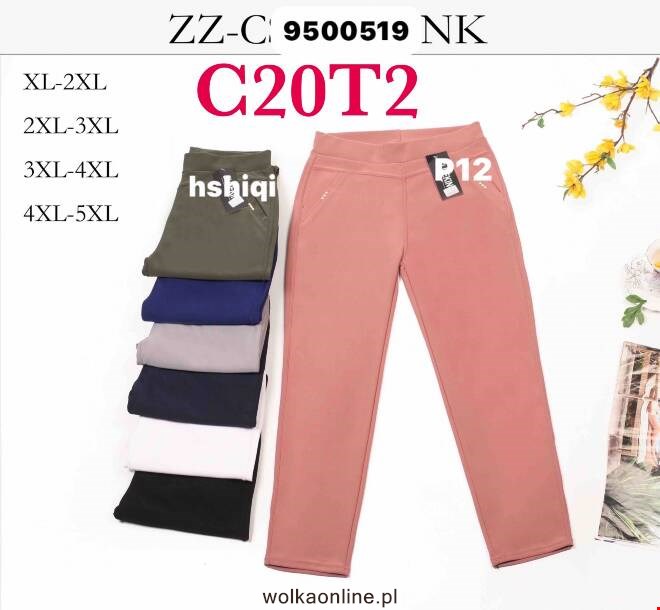 Spodnie damskie 9500519 MIX KOLOR  XL-5XL (TOWAR CHINA)