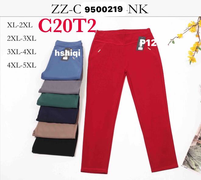 Spodnie damskie 9500219 MIX KOLOR  XL-5XL (TOWAR CHINA)