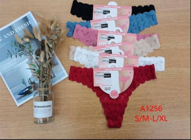 Stringi damskie A1256 Mix kolor  S/M-L/XL 1