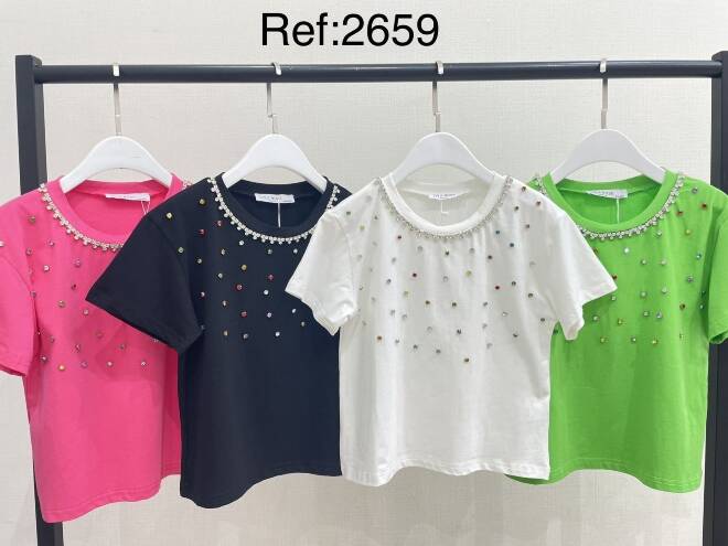 Bluzka dziewczęca 6407 Mix kolor  4-14 1